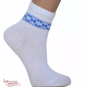 Дитячі шкарпетки з синьою вишивкою DSH-1001