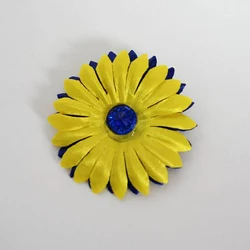 Значок Квітка синьо-жовта ZIP-1016