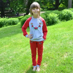 Дитячий спортивний костюм червоний PSK-1008