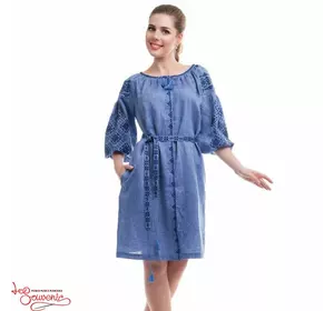 Вишита сукня Іванна синя VSU-1110