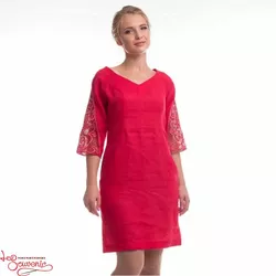 Вишита сукня Ждана червона VSU-1117